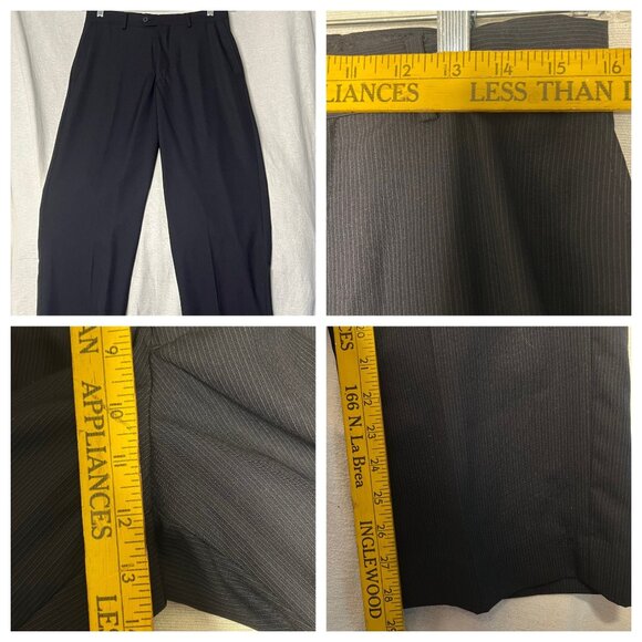 Arrow Men's 2-Piece Pinstripe Suit Navy 36S Classic Fit Jacket & Pants 30 x 30 - Picture 12 of 16